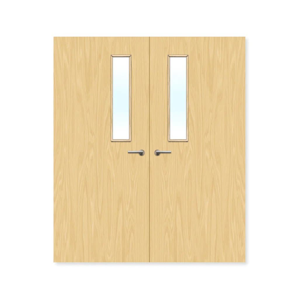 FDR 3G Internal Plywood Paint Grade Glazed Double FD30 Fire Doors